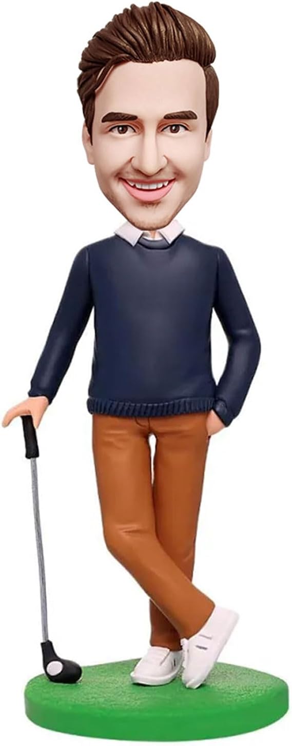 Custom Bobblehead Golfer | Personalized Golf Player Figurine | Handcrafted Golfer Gift | Unique Golf Decor (Golfer5)