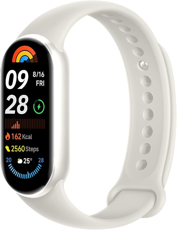 Xiaomi Smart Band 9 Global Version (2024) 1.62" Amoled Display | 233 mAh Battery | up to 21 Days of Battery Life | Over 150 Workout Modes | BT 5.4 | 50M Water Resistant - Glacier Silver