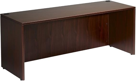Boss Office Products Desk Shell 71 in Wide x 36 in Deep in Mahogany (N101-M)
