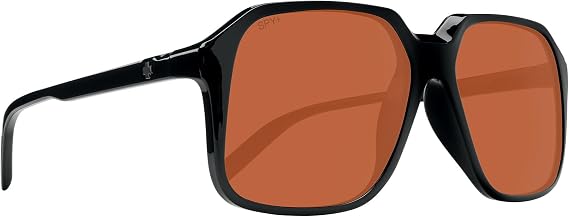 Spy Optic Hot Spot, Rectangular Aviator Sunglasses, Color and Contrast Enhancing Lenses