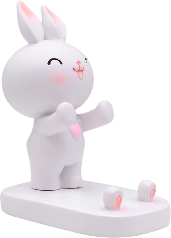 Cute Rabbit Cellphone Holder Stand Animal Smartphone Desk Stand for All Mobile Phones Bunny Phone Stand Desk Ornament