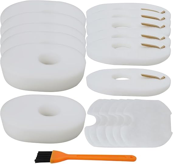 Filters Kit Include 6 Post, 6 Foam & Felt Filters Fit for Shark Rocket, HV300, HV300W, HV301, HV302, HV303, HV305, HV308, HV310, UV450 UV450CCO, UV450CCOFS, Replaces Part XFFV300