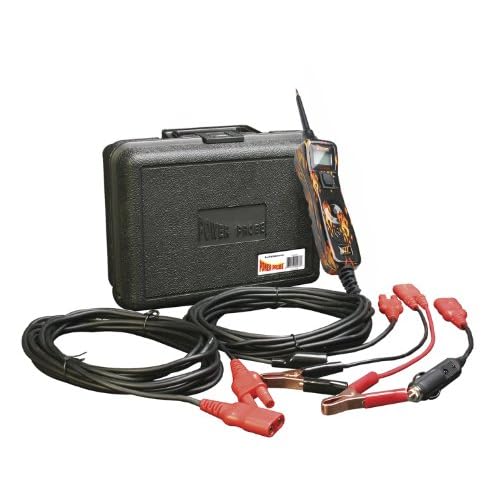 Power Probe III wCase & Accessories - PP319FTC [Car Automotive Diagnostic Test Tool, Digital Volt Meter, ACDC Current Resistance, Circuit Tester] Fire - Limited Edition