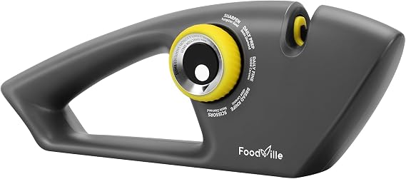 5 in 1 Knife Sharpener with 5 Stages including Tungsten, Diamond, Ceramic for Scissors and All Kinds of Kitchen Knives with Straight and Serrated Blades