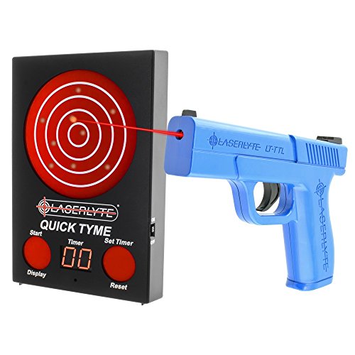LaserLyte Quick Tyme Laser Trainer Target with Point of Impact Display and Timed Games for Reactive Laser Shooting and Dry Fire Practice