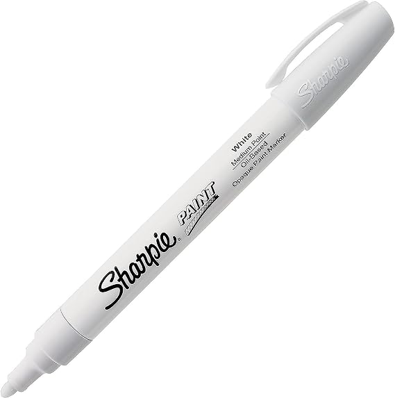 Sharpie Oil-Based Paint Marker, Medium Tip, White, 1 Each
