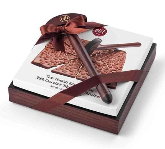 Premium Whole Hazelnut Milk Chocolate Bar 600g Gift Box with Hammer Gluten-Free