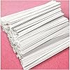White Paper Twist Ties 100 Pcs 5" Reusable Bread Ties for Bags White Twist Bag Ties Twisty-ties Twist Candy Ties Wire Ties Reusable Twist Tie for Party Cello Candy Bread Coffee Bags Cake Pops