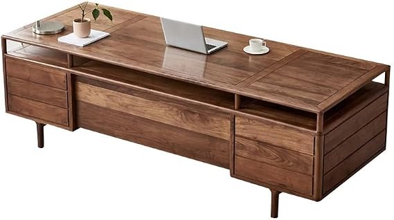 DorkTees Office Desk Solid Wood Desk Boss Simple Atmosphere Office Home President Computer Standing Desk