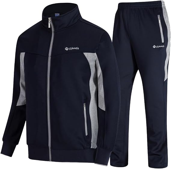 donhobo Men’s Jogging Suit Tracksuit Sports Suit Football Sports Trousers Warm Hoodie and Trousers for Gym