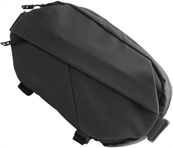 Waterproof Front Bag, Multifunctional PU Leather Shoulder Bag with Reflective Strips,for Road and Mountain Biking, 32x185x65cm, Black(One Size Black)