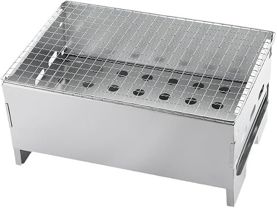 ortable Charcoal Grill - Compact and Lightweight BBQ Grill, Easy Assembly, Ideal for Camping, Tailgating, and Outdoor Cooking - Fits 2-4 People