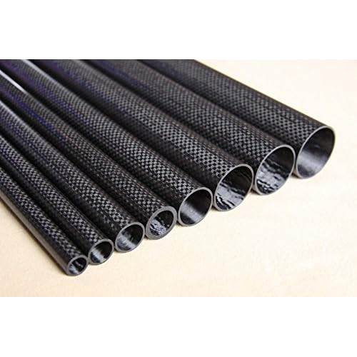 3K Carbon Fiber Tube ID 48mm x OD 50mm x 500mm Glossy Surface Roll Wrapped