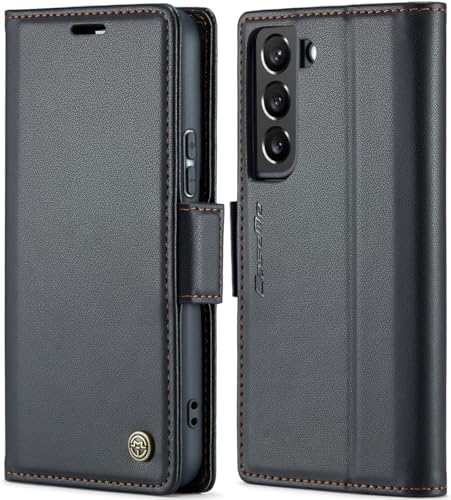 SINIANL for Samsung Galaxy S22 Wallet Case with RFID Blocking, Galaxy S22 Case Wallet for Men Women Card Holder Magnetic Clasp Kickstand Leather Book Folio Case for Galaxy S22 Black