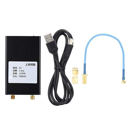 Vikye 150K-30MHZ HF Upconverter, HF Upconverter SDR Receiver NE602 Mixing Chip for RTL2383U SDR Receiver with Connecting Cable