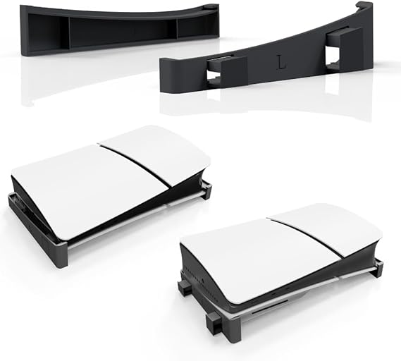 PS5 Pro / PS5 Slim Compatible Horizontal Stand, Improved Heat Dissipation, Fall Prevention, Earthquake Prevention, Scratch Prevention, New PS5 Stand, PS5 Slim Horizontal Stand, PS5 Accessories, PS5