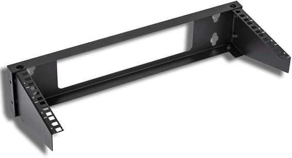 Kenuco 19 Inch Steel Vertical Rack and Wall Mountable Server Rack Mount (Black-4U)