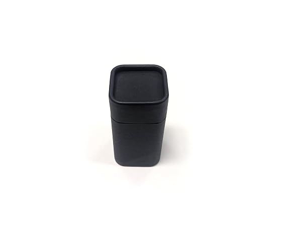 Empty Cardboard Push-Up Deodorant Containers - Square Shape 60g (2.2 oz) (Black, 12-Pack)