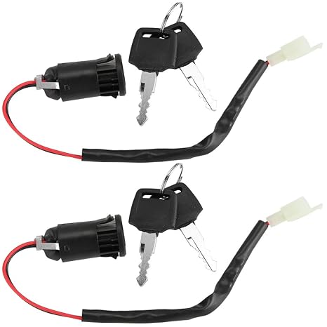 Ignition Switch Set,2 PCs Ignition Switch Lock and Key Set for E-Bike Tricycle Electric Scooter Accessories Replacement