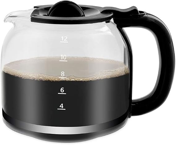 Capresso 4416.01 12 Cup Replacement Glass Carafe for 416, Black