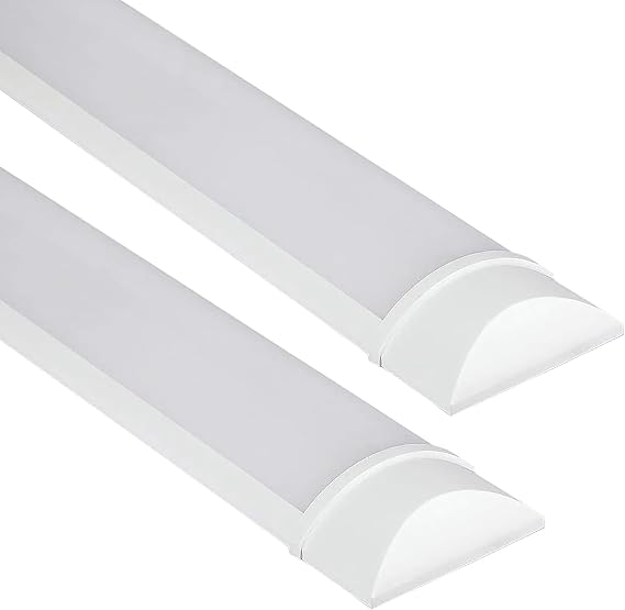 2 PCs 6ft Led Batten Light - Extra Bright Led Tube Lights - Fluorescent Tube Light for Indoor or Outdoor, Garage, Home, etc. (6ft-60W-600LM) [Energy Class A+]