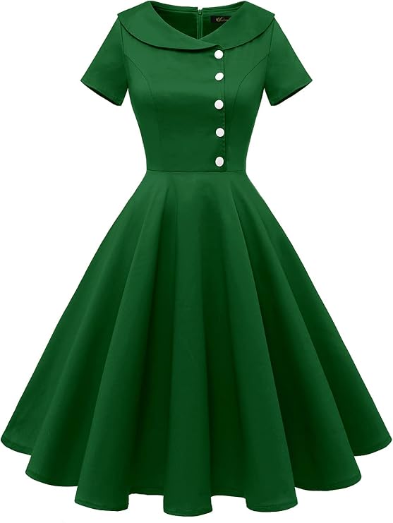 Wedtrend Women's 1950s Vintage Audrey Hepburn Style Cocktail Swing Dresses