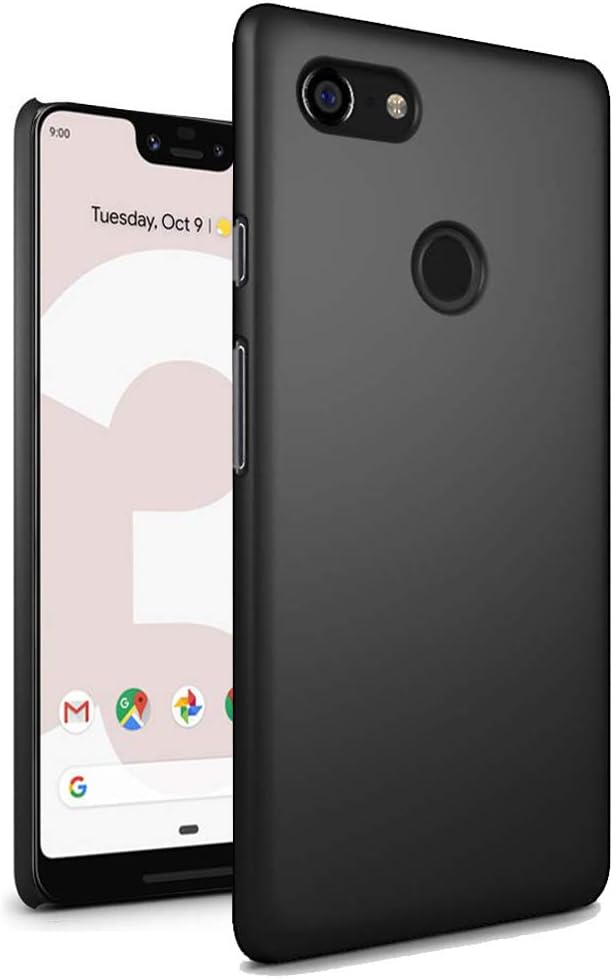 Google Pixel 3 XL Ultra Slim Thin Armour Hard Case - Matte Rubberized Cover Black