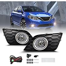 Shocklight Fog Lights Assembly Compatible with 2016 2017 2018 2019 Sentra Replacement H11 12V 55W Halogen Bulbs