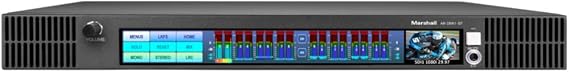 Marshall AR DM61 Bt 64dt 1ru 64 Channel Dante Audio Monitor | 1ru 10 Touchscreen Monitor with Preinstalled 64-Channel Dante, 96-Step Metering, Sdi and Aes and Analog I and O