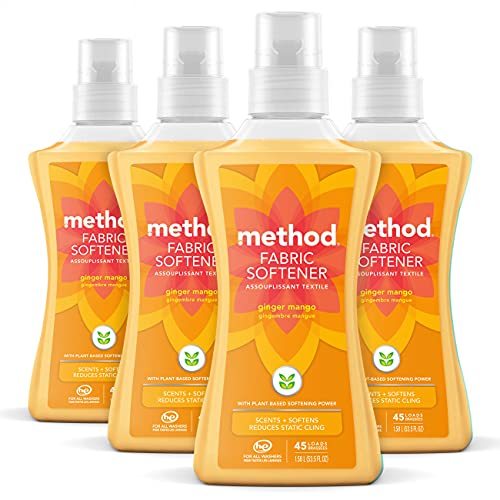 Method Fabric Softener; Ginger Mango; 53.5 Fl Oz Pack of 4, Packaging May Vary