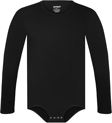 Landofgenie Men One Piece Bodysuit Long Sleeve Onesie Pajamas Tops Cotton Romper