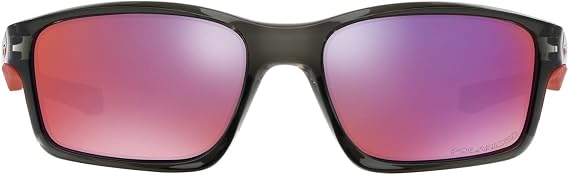 Oakley Mens Chailink OO9247-10 Polarized Ractangular Eyeglasses, Grey Smoke, 57 mm