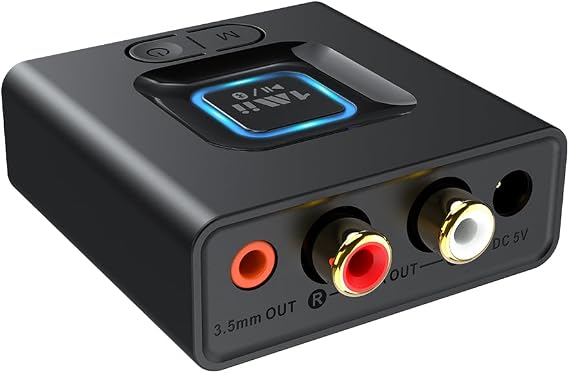1Mii ML201 Bluetooth 5.1 Audio Receiver for Home Stereo RCA 3.5mm Jack