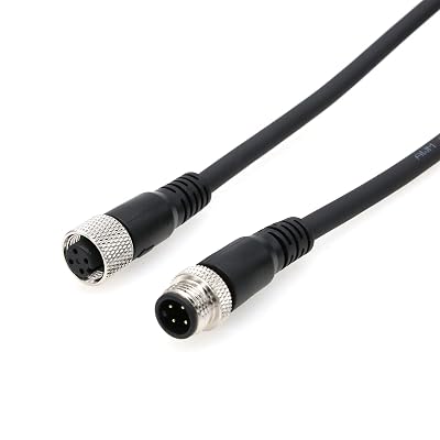 Sensor Actuator M12 A Coded 4 pin Male Female Shield Cable for Industrial Automation, Device Network DeviceNet, CANopen, IO Link, Profibus 1m