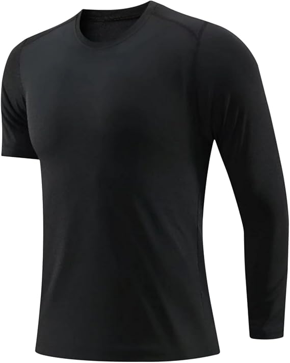 Compression Shirts for Men 3/4 Single Arm Long Sleeve Athletic Base Layer Undershirt Gear T Shirt for Workout