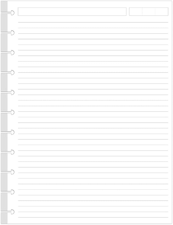 A4 TUL Discbound Lined Refill Paper, 11 Disc Hole Punched, 100Sheets / 200Pages, 100gsm White Paper, 8.5'' x 11''