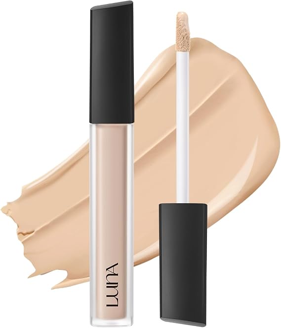 LUNA Long Lasting Tip Concealer Brightener | Moisturizing Liquid Type | Full Coverage for Dark Circles, Fine Lines & Redness | Korean Makeup | 20 Shades | 7.5g (22N)