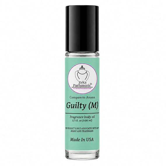Compare to Aroma compatible with Guilty for Men Fragrance Body oil on 1/3 oz (9.86ml) Travel size Roll-On Botlle