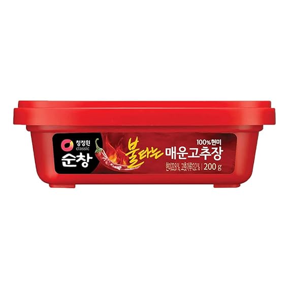 OFood Gochujang Korean Red Chili Paste [Extra Hot | .44 lb (200g) ] Spicy & Sweet Savory Fermented Sauce | Gluten-Free | No Corn Syrup | Great for Bibimbap, Marinades, Stews & BBQ