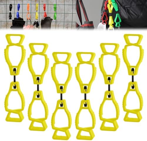 6PCS Glove Clips - Heavy Duty Glove Clip for Work, Adjustable Glove Clamps for Work Clips (Construction/Motorcycle)