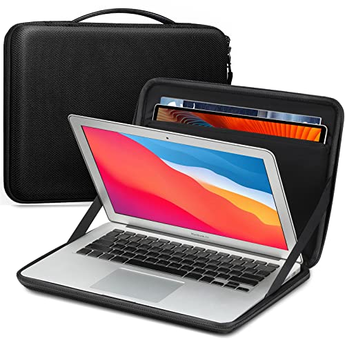 FINPAC Hard Laptop and Tablet Sleeve Case for MacBook Neo A18 Pro, 13.6-inch MacBook Air 2026 M5M4M3,14-inch MacBook Pro M5M4M3 2026-2021, Laptop 13, iPad, Shockproof Briefcase, Black