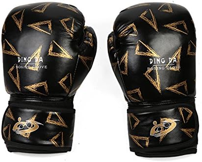 Training Boxing Gloves, Synthetic Leather for Men Women, Muay Free Fight MMA Training Adults Equipment Can Be Used As Sparring Glove Or Bag Gloves (8Oz 10Oz 12Oz),Black,10oz