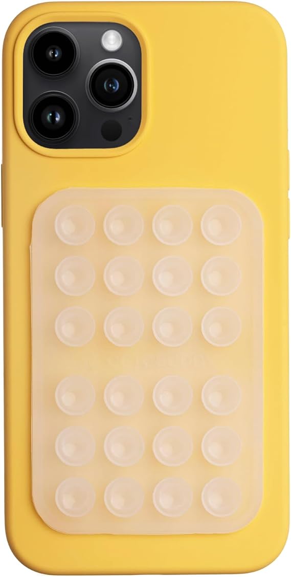 OCTOBUDDY Classic Max Silicone Suction Cup Holder for Mobile Phone Non-Slip Suction Cup Mount for iPhone and Android - Hands Free Phone Holder for Selfies and Videos - 2.6 x 3.9