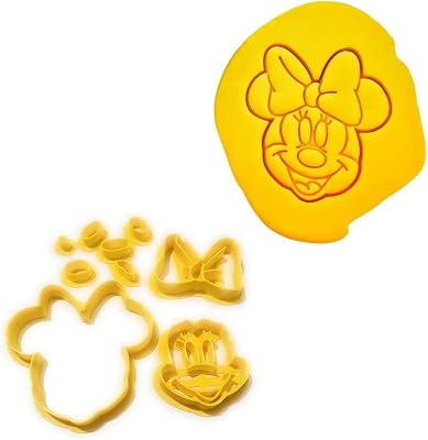 Generico T3D Cookie Cutters Minnie Kit 9pcs Cookie Cutter, Suitable for Cakes Biscuit and Fondant Cookie Mold for Homemade Treats, 3.21 x 3.45 x 0.55