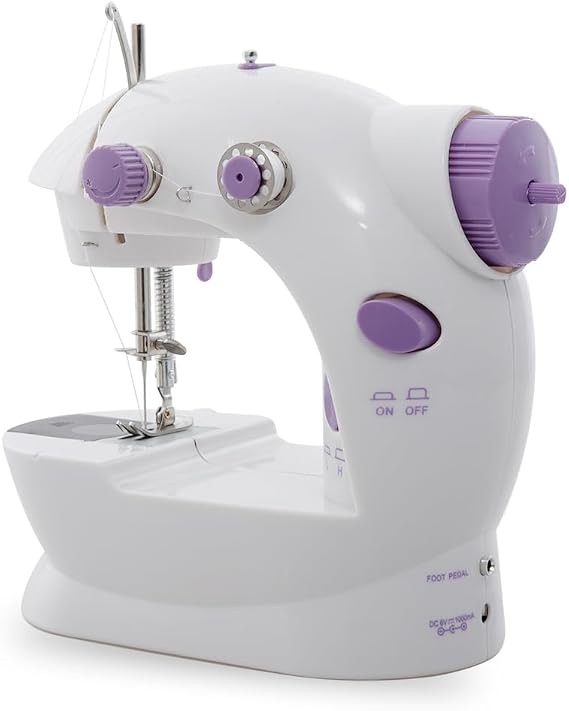 Mini Portable Sewing Machine for Beginners Adult Electric Crafting Speed Crafting Mending Machine Electric Overlock Sewing Machines for Sewing of Silks, Denim, Wool, Leather