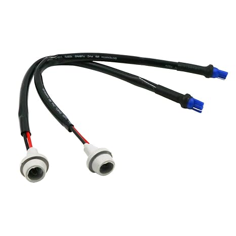 2pcs T10 Male to Female Extension Wiring Harness Retrofit Wiring Harness Kit for Parking Light, Backup Light, Dome/Map Light Plug and Play (T10 Male to Female Socket)