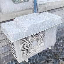 Outdoor AC Condenser Cover for Outside Unit, Mini Split Compressor Cover Condenser Durable 4mm Plastic Universal Top mounting Air Conditioner Protector from Rain, Snow, Sun & Debris