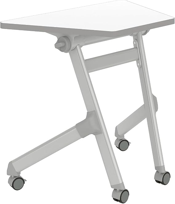 Safco Learn Student Nesting Trapezoid Desk, Small Corner Desk for Classrooms & Custom Classroom Layouts (Dry Erase)