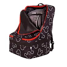 J.L. Childress Disney Baby Padded Backpack Car Seat Bag - Travel Bag for Airplane, Fits Most Baby & Infant Car Seats, Boosters, Carriers, For Gate or Baggage Check - Ultimate, Mickey Mouse, Black