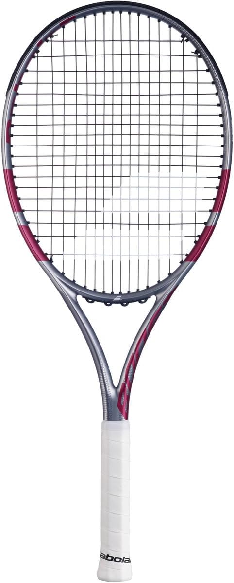 Babolat Boost Aero Strung Tennis Racquet, Grey/Raspberry Pink